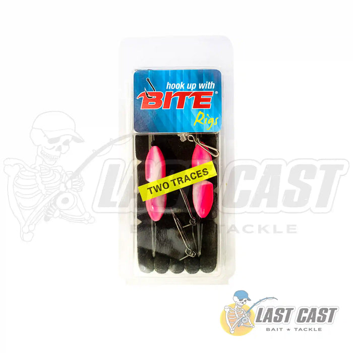 Bite Surfcasting Pulley Rig Floats Pink in Packaging
