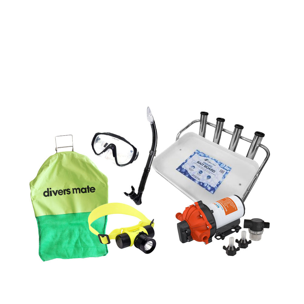 Divers Mate Dive Bag Dive Lamp Snorkel Set Bait Bord Rod Holder Bulge Pump