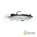 Burle Lead Jig Head Soft Bait Lure with main hook and treble hook Grey White