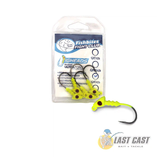 Fishbites Jig Heads Yellow with Packaging