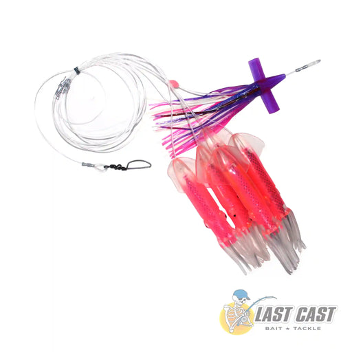 Hooker Soft Squid And Soft Bird Inline Daisy Chain 9inch Pink