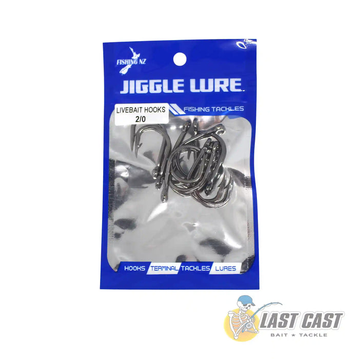 Jiggle Lure Livebait Hooks 2/0 in packaging