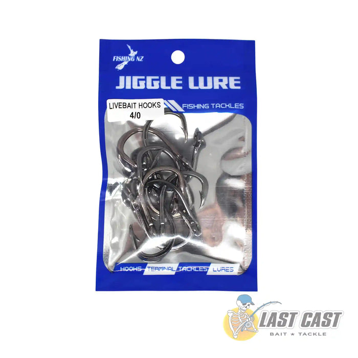 Jiggle Lure Livebait Hooks 4/0 in packaging