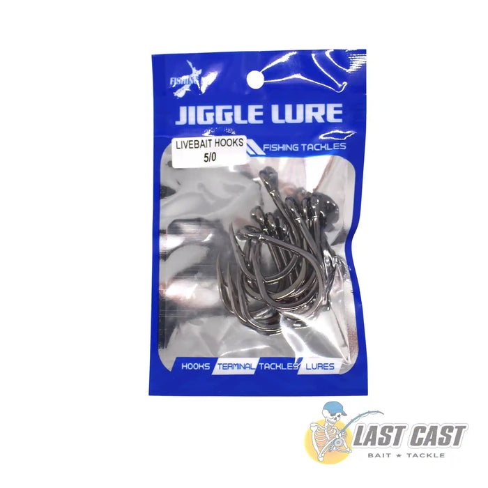 Jiggle Lure Livebait Hooks 5/0 in packaging