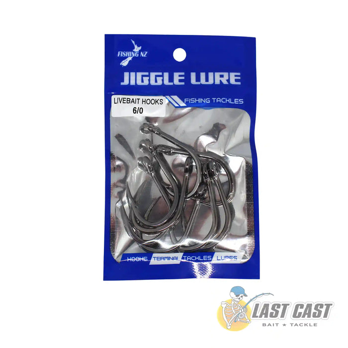 Jiggle Lure Livebait Hooks 6/0 in packaging