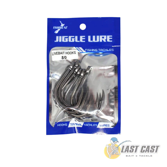 Jiggle Lure Livebait Hooks 8/0 in packaging