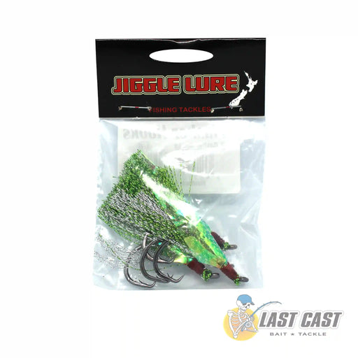 Jiggle Lure Flasher Hooks Green 4/0 in Packaging