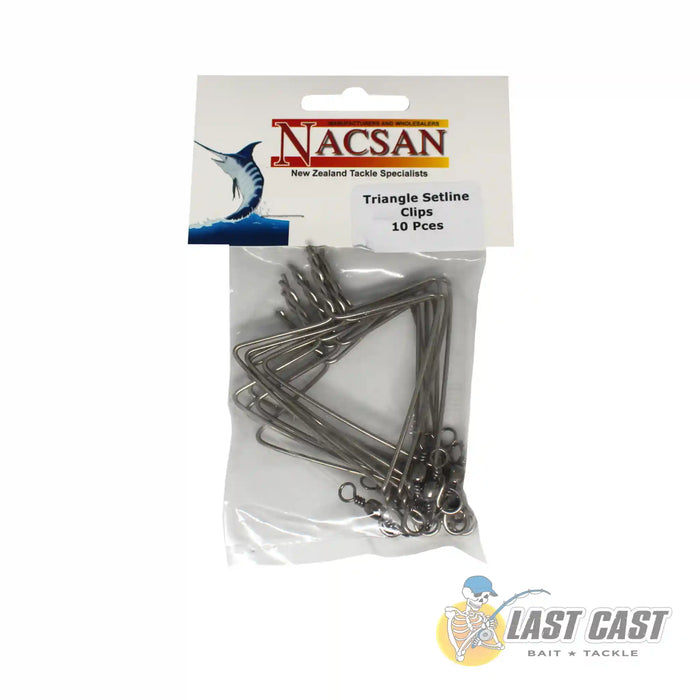 Nacsan Triangle Setline Clips in packaging