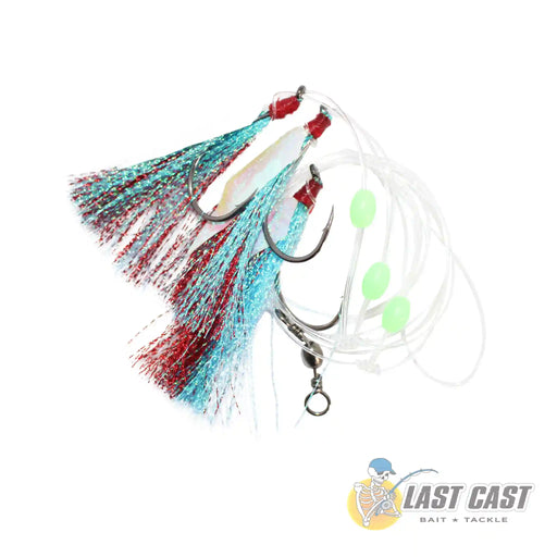 Snapper Tackle 3 Hook Flasher Rig without Packaging - Blue Red