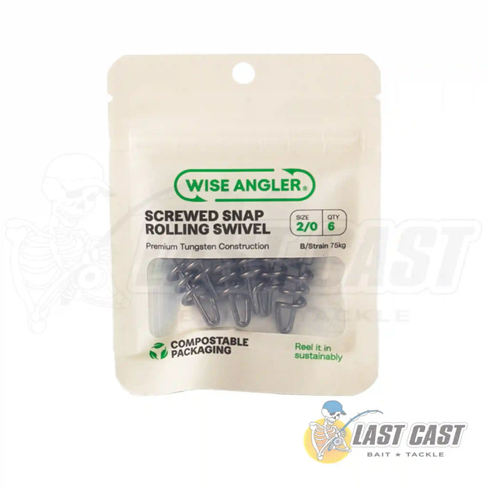 Wise Angler Screwed Snap Rolling Swivel in Packaging Size 2/0