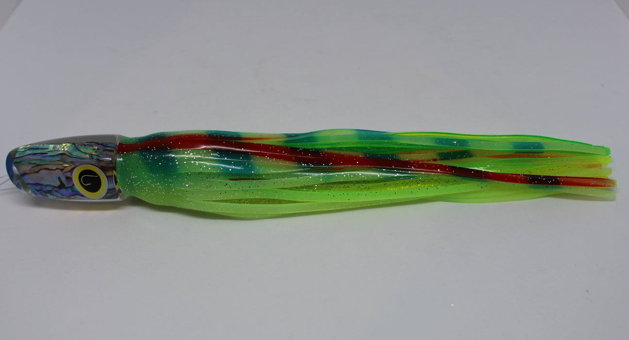 HOOKER - MEDIUM SWIMMER PAUA HEAD - TEASER TAIL - LUMO