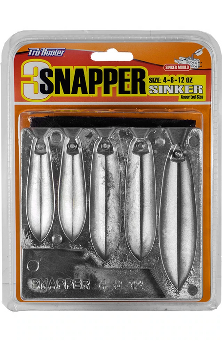 PRO HUNTER - REEF SINKER MOLD COMBO OF 5 FROM 4oz TO 12oz