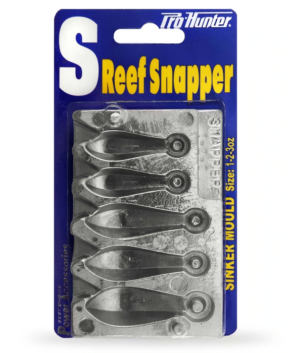 PRO HUNTER - SMALL REEF SINKER MOULD REEF 1oz, 2oz, 3oz