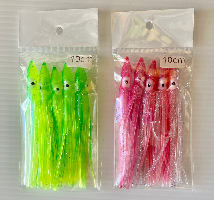 SNAPPER TACKLE - SQUID SKIRTS 10cm 5pk