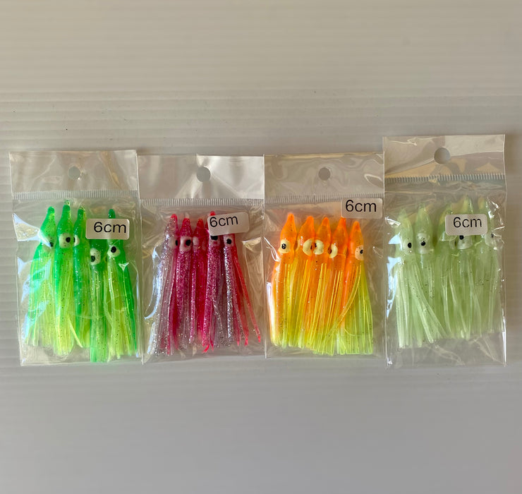 SNAPPER TACKLE - SQUID SKIRTS 6cm - 5pk