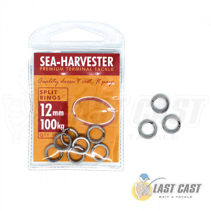 Sea Harvester Split Rings 12mm 100kg Packet with 10 Rings